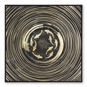 Furn & Deco Golden Embossed Wall Painting For Home Decoration